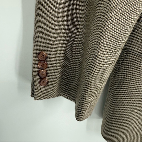 Lauren Ralph Lauren Sport Coat size 42L Jacket Blazer 2 Button tan micro-plaid - Picture 4 of 13